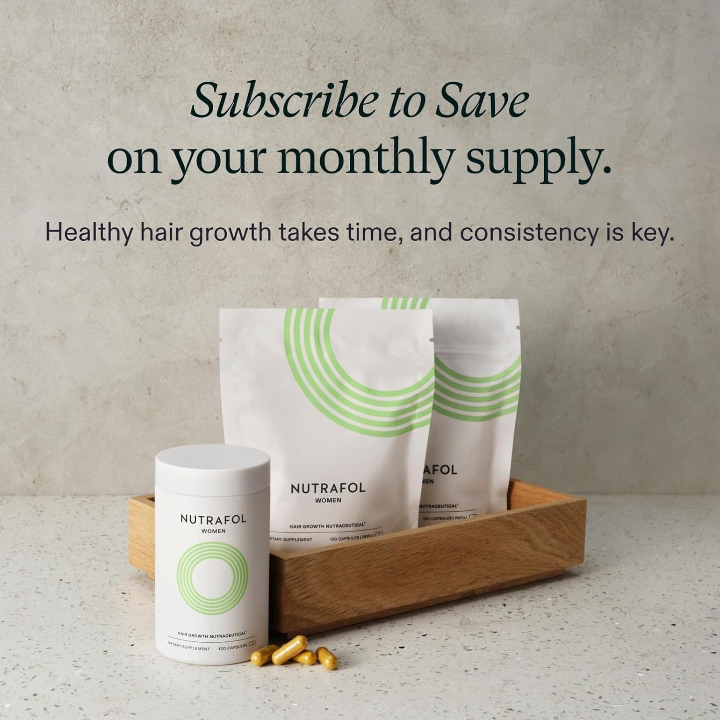 Nutrafol Women's Hair Growth Supplements, For Women 18-44 Years Old, Clinically Proven for Visibly Thicker and Stronger Hair, Dermatologist Recommended - 3 Month Supply, Pack of 3