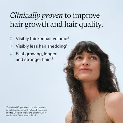 Nutrafol Women's Hair Growth Supplements, For Women 18-44 Years Old, Clinically Proven for Visibly Thicker and Stronger Hair, Dermatologist Recommended - 3 Month Supply, Pack of 3